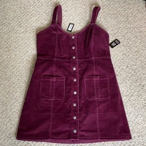 Express Corduroy Maroon/Purple Dress
